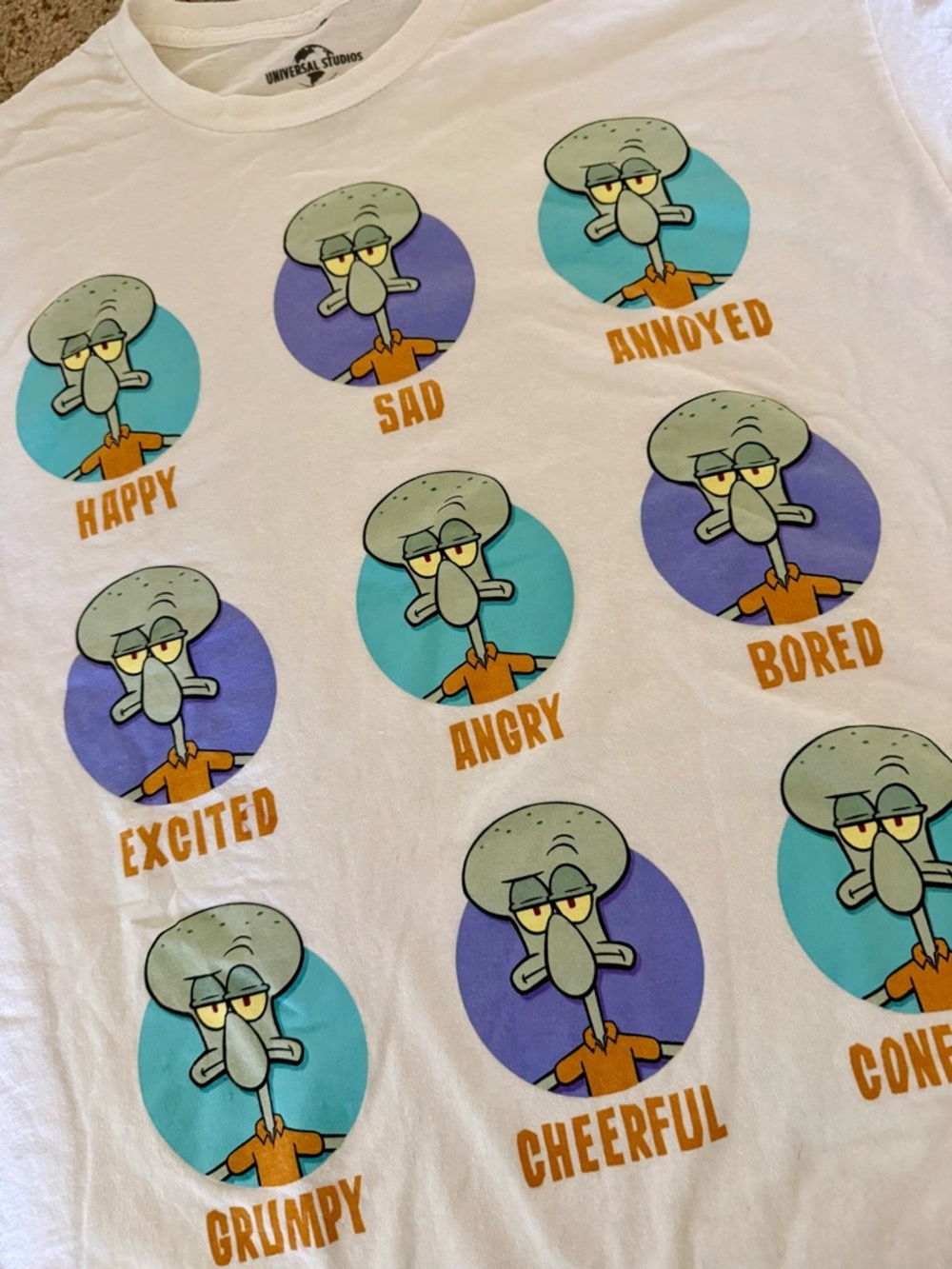 Vintage Universal Squidward Graphic Tee - White